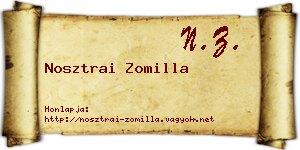 Nosztrai Zomilla névjegykártya